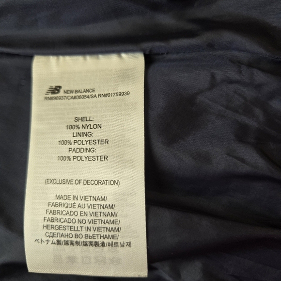 NEW BALANCE Blue Puffer Vest.Size M - Picture 7 of 10